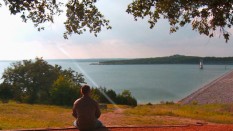 chet sitting by canyon lake