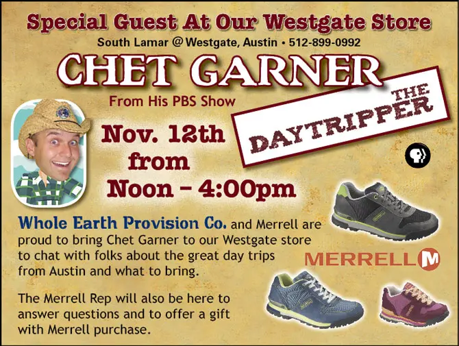 Whole Earth Austin Event – Saturday 11/12/11