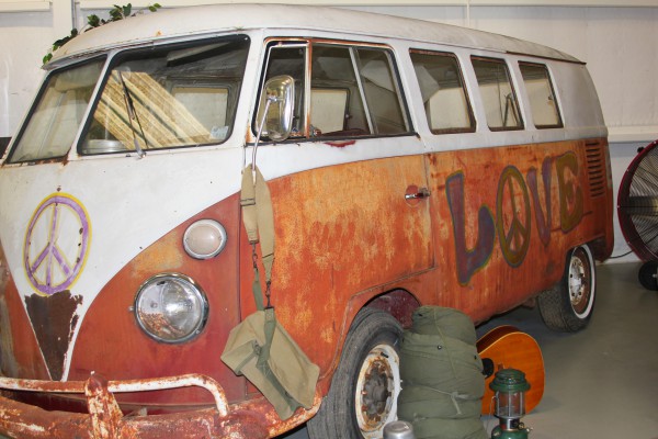 Camper Van Hippy Bus Salt and Pepper Pots Cruet Set Red by Ginger Interiors 