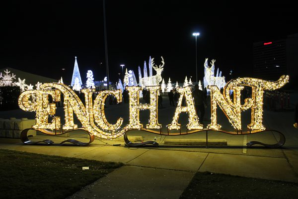 Image result for Picture of sign that says Enchant Christmas